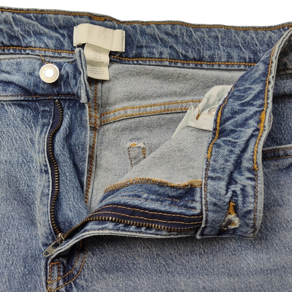 H&M Slim High Waist Ankle Jeans Women’s Size 14 Light-medium Wash Blue - Picture 3 of 7